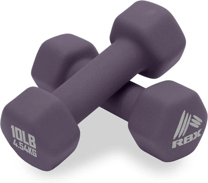 Weights Dumbbells Set - Neoprene Arm Weights with Non-Slip Grip, Training, Workout, Fitness, 10Lb